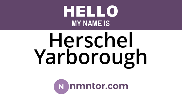 Herschel Yarborough