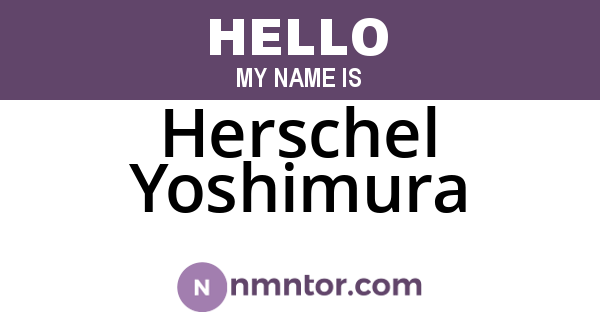 Herschel Yoshimura