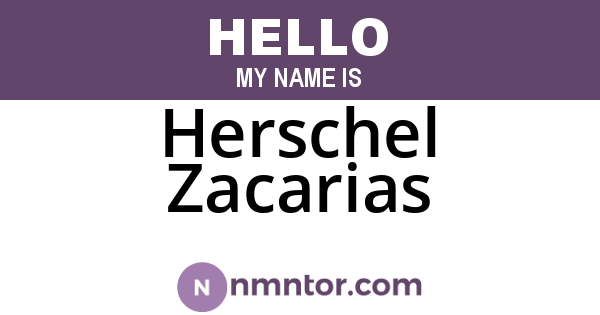 Herschel Zacarias