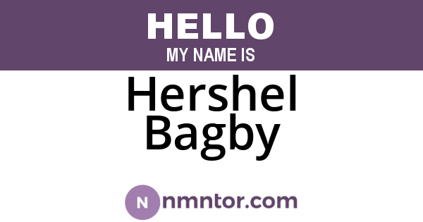 Hershel Bagby