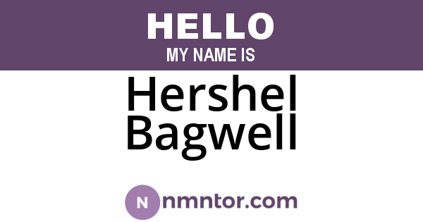 Hershel Bagwell