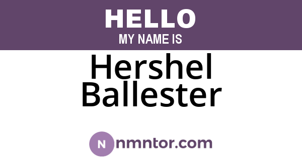 Hershel Ballester