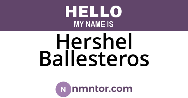 Hershel Ballesteros