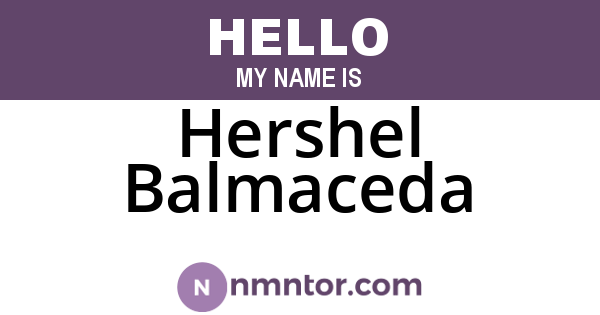 Hershel Balmaceda