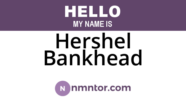 Hershel Bankhead