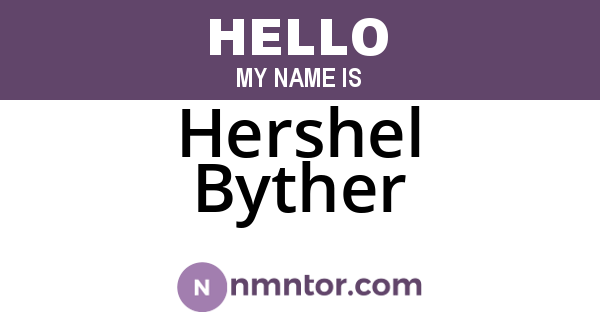 Hershel Byther