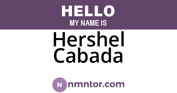 Hershel Cabada