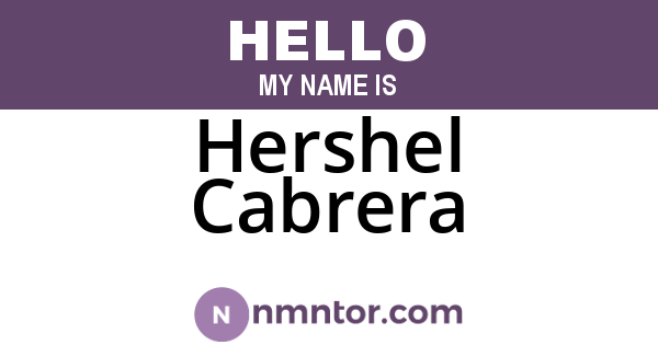 Hershel Cabrera
