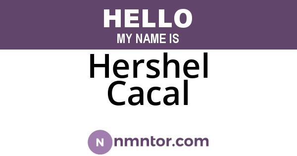 Hershel Cacal