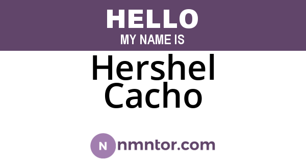 Hershel Cacho
