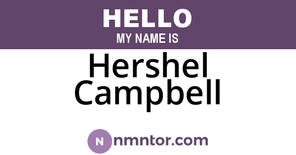 Hershel Campbell