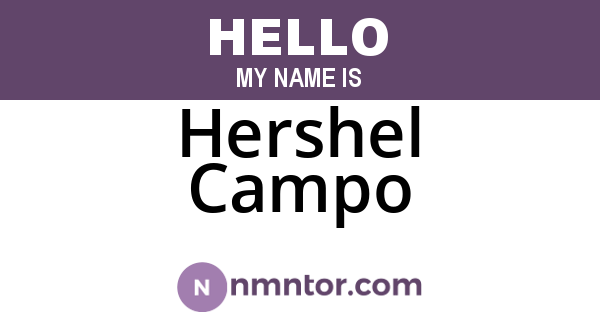 Hershel Campo