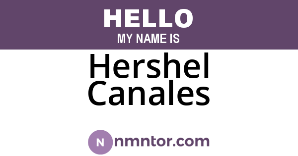 Hershel Canales