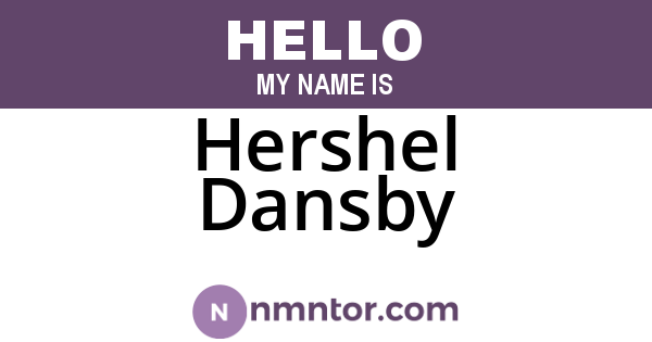 Hershel Dansby