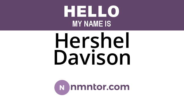 Hershel Davison