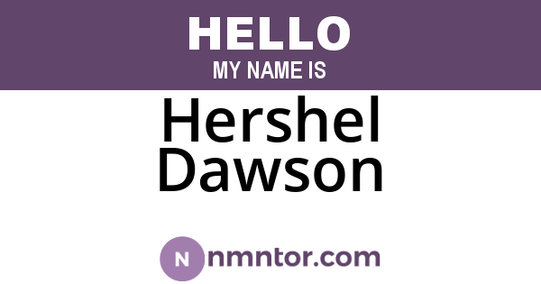 Hershel Dawson