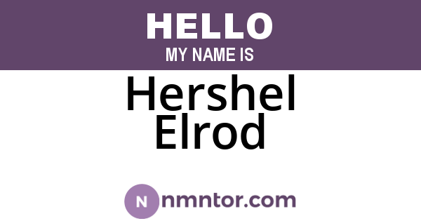 Hershel Elrod