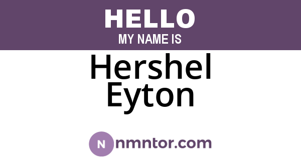 Hershel Eyton