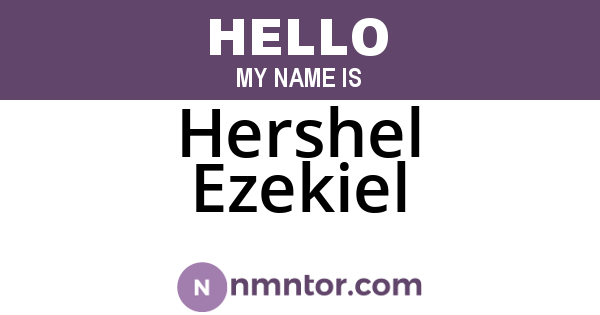 Hershel Ezekiel