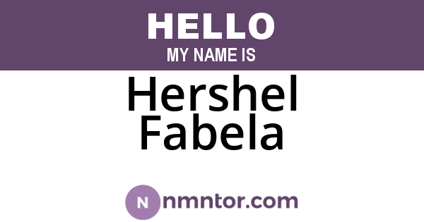 Hershel Fabela