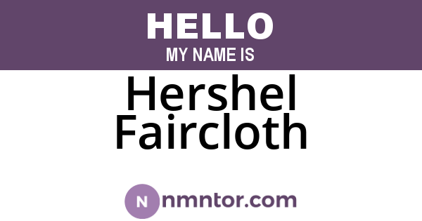 Hershel Faircloth