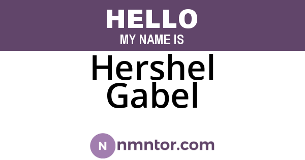 Hershel Gabel