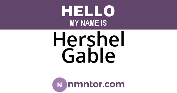 Hershel Gable