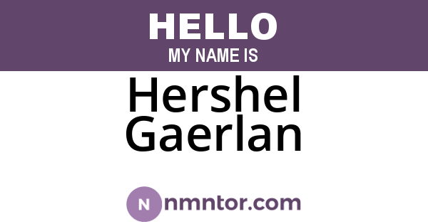 Hershel Gaerlan