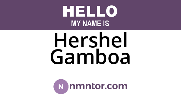 Hershel Gamboa