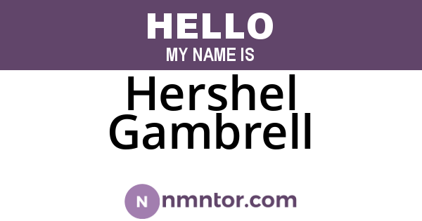 Hershel Gambrell