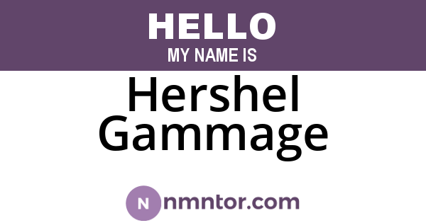 Hershel Gammage