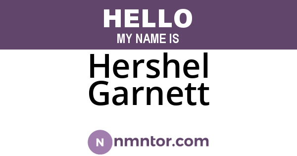 Hershel Garnett