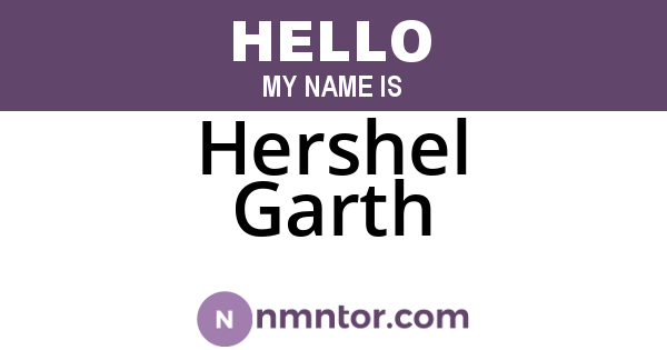 Hershel Garth