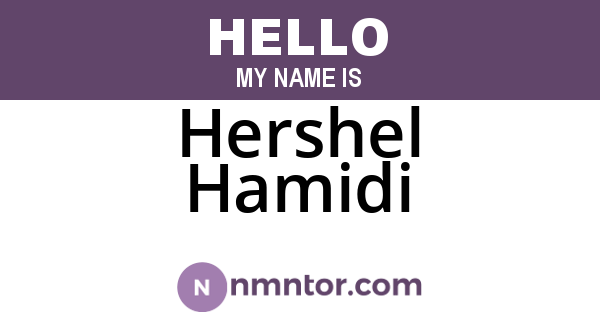 Hershel Hamidi