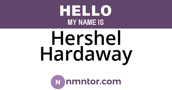Hershel Hardaway