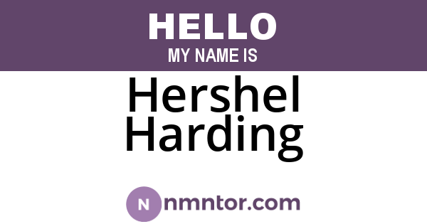 Hershel Harding