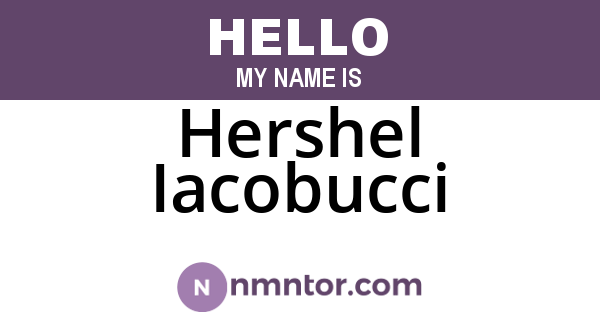 Hershel Iacobucci