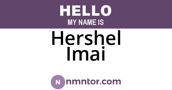 Hershel Imai