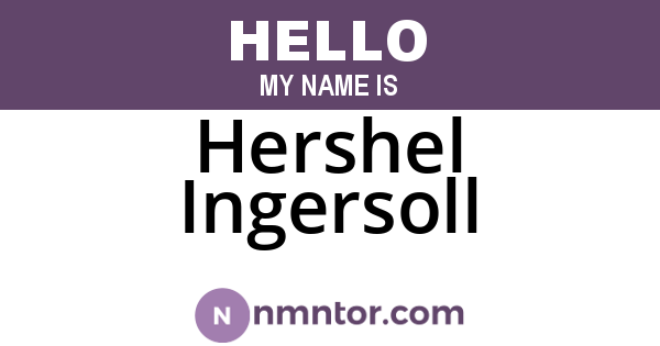 Hershel Ingersoll