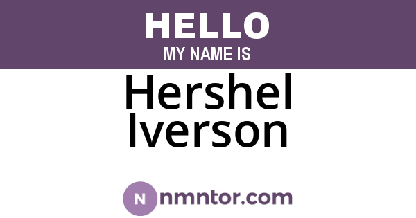 Hershel Iverson