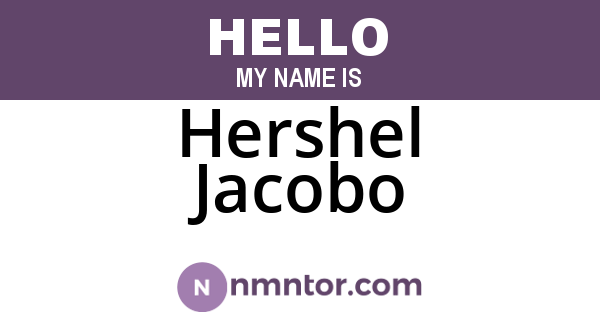 Hershel Jacobo