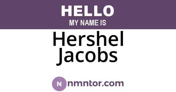 Hershel Jacobs