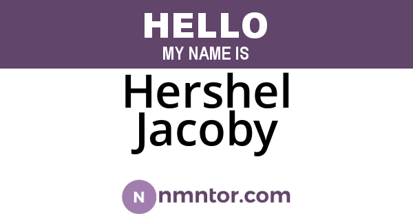 Hershel Jacoby