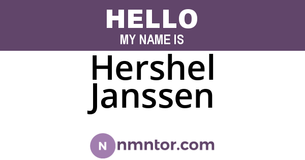 Hershel Janssen