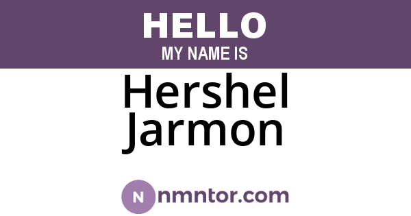 Hershel Jarmon