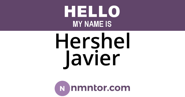 Hershel Javier