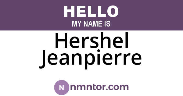 Hershel Jeanpierre