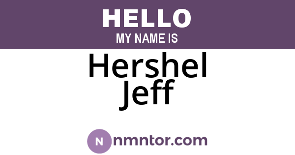 Hershel Jeff
