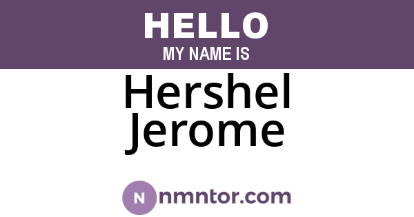 Hershel Jerome