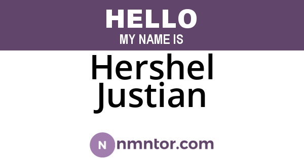 Hershel Justian